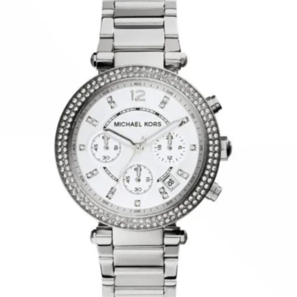Michael Kors Chronograph Quartz Crystal White Dial Watch